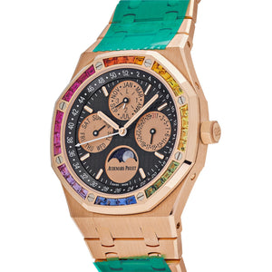 Audemars Piguet Royal Oak Perpetual Calendar 26614OR.YY.1220OR.01 Rose Gold Rainbow Bezel Black Dial Limited Edition of 20 — foto 2