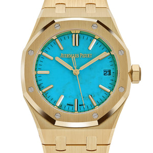 Audemars Piguet Royal Oak 15550BA.OO.1356BA.01 Yellow Gold Turquoise Stone Dial (2023) — foto 6
