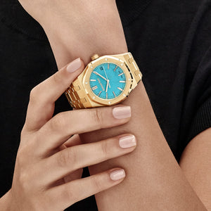 Audemars Piguet Royal Oak 15550BA.OO.1356BA.01 Yellow Gold Turquoise Stone Dial (2023) — foto 5