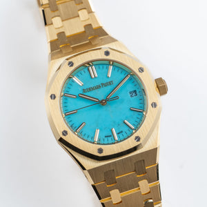 Audemars Piguet Royal Oak 15550BA.OO.1356BA.01 Yellow Gold Turquoise Stone Dial (2023) — foto 7