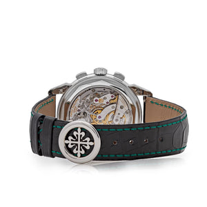 Patek Philippe Grand Complications 5270P-014 Perpetual Calendar Chronograph Platinum Green Dial — foto 7