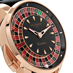 Jacob & Co. 'The Casino Tourbillon' CA100.40.AA.AA.ABALA Rose Gold Black Onyx Dial Limited Edition — foto 5