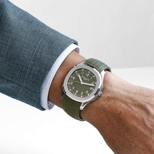 Patek Philippe Aquanaut 5168G-010 'Jumbo' White Gold Khaki Green — foto 2