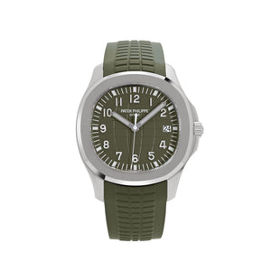 Patek Philippe Aquanaut 5168G-010 'Jumbo' White Gold Khaki Green (2021) — foto 1