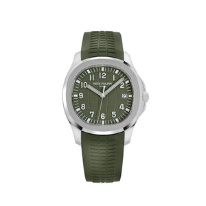 Patek Philippe Aquanaut 5168G-010 'Jumbo' White Gold Khaki Green (2025) — foto 1