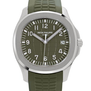 Patek Philippe Aquanaut 5168G-010 'Jumbo' White Gold Khaki Green (2021) — foto 3