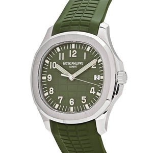 Patek Philippe Aquanaut 5168G-010 'Jumbo' White Gold Khaki Green (2021) — foto 4