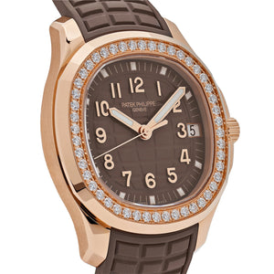 Patek Philippe Aquanaut 5268/200R-010 Rose Gold Taupe Brown Dial Diamond Bezel — foto 3