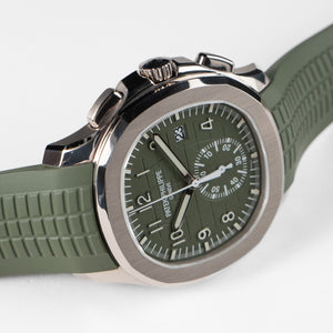 Patek Philippe Aquanaut 5968G-010 Chronograph White Gold Khaki Green Dial (2021) — foto 7