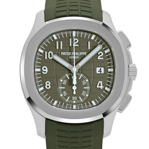 Patek Philippe Aquanaut 5968G-010 Chronograph White Gold Khaki Green Dial (2021) — foto 4