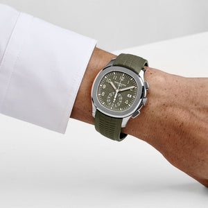 Patek Philippe Aquanaut 5968G-010 Chronograph White Gold Khaki Green Dial (2023) — foto 2