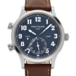 Patek Philippe Calatrava 5524G-001 'Pilot' Travel Time White Gold Blue Dial — foto 4