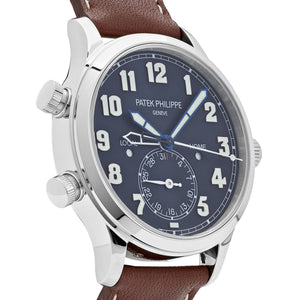 Patek Philippe Calatrava 5524G-001 'Pilot' Travel Time White Gold Blue Dial — foto 7
