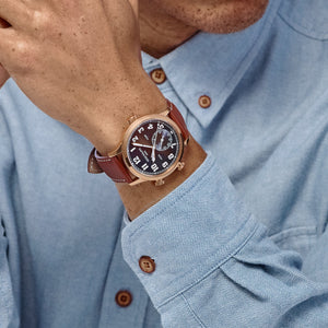 Patek Philippe Calatrava 5524R-001 'Pilot' Travel Time Rose Gold Brown Dial — foto 2