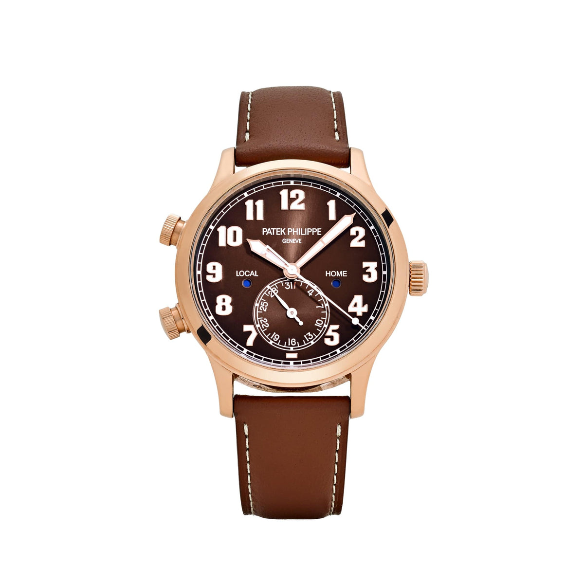 Patek Philippe Calatrava 5524R-001 'Pilot' Travel Time Rose Gold Brown Dial