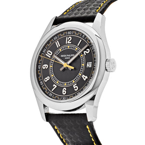 Patek Philippe Calatrava 6007G-001 White Gold Black Dial Yellow Accents — foto 3
