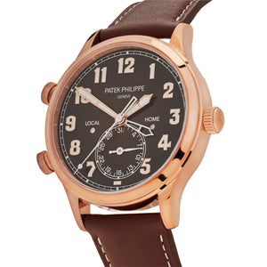 Patek Philippe Calatrava 5524R-001 'Pilot' Travel Time Rose Gold Brown Dial — foto 5