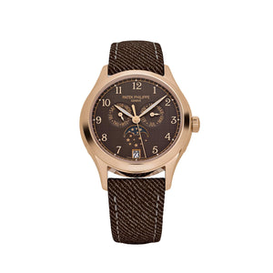 Patek Philippe Complications 4946R-001 Annual Calendar Moon Phases Rose Gold Chestnut Satin Dial (2025) — foto 1