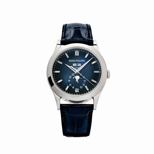 Patek Philippe Complications 5396G-017 Annual Calendar Moon Phases White Gold Blue Dial (2025) — foto 1