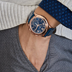 Patek Philippe Complications 5905R-010 Annual Calendar Flyback Chronograph Rose Gold Blue Dial — foto 2