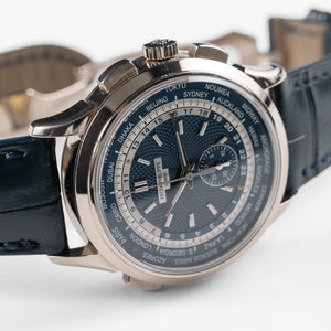 Patek Philippe Complications 5930G-010 World Time Flyback Chronograph White Gold Blue Dial (2021) — foto 7