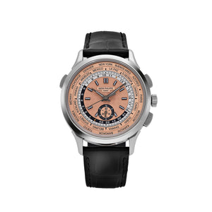 Patek Philippe Complications 5935A-001 World Time Chronograph Stainless Steel Opaline Salmon Dial (2023) — foto 1