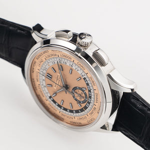 Patek Philippe Complications 5935A-001 World Time Chronograph Stainless Steel Opaline Salmon Dial (2023) — foto 6