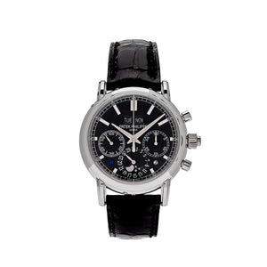 Patek Philippe Grand Complications 5204P-011 Perpetual Calendar Chronograph Platinum Black Dial — foto 1