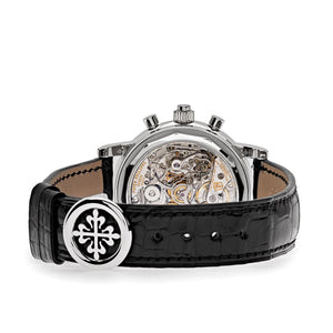 Patek Philippe Grand Complications 5204P-011 Perpetual Calendar Chronograph Platinum Black Dial — foto 4