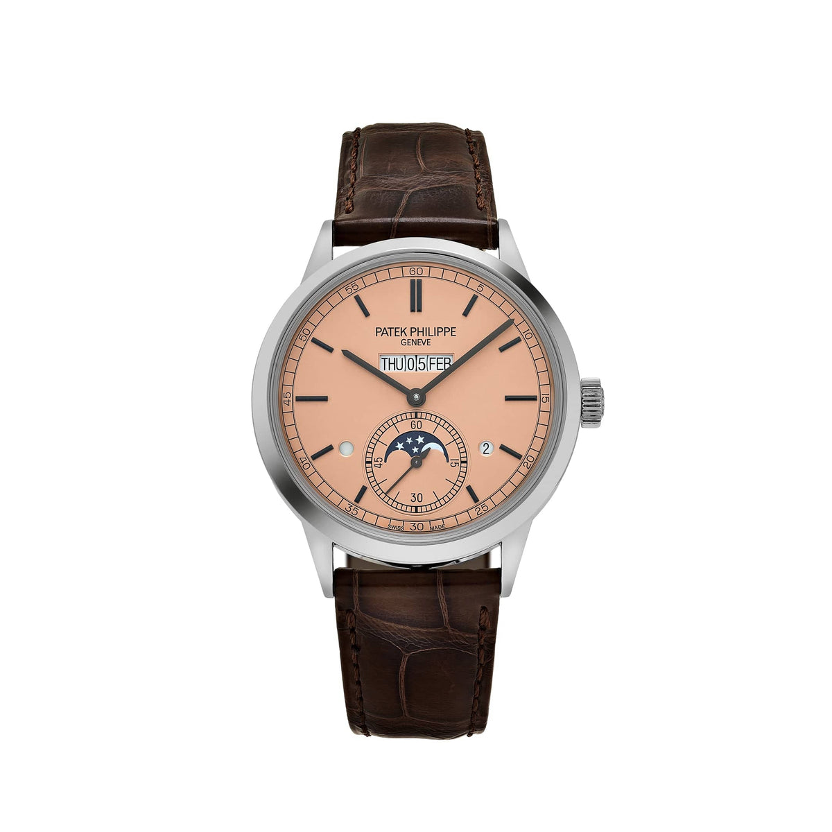 Patek Philippe Grand Complications 5236P-010 In-Line Perpetual Calendar Platinum Salmon Dial (2025)