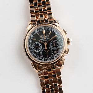 Patek Philippe Grand Complications 5270/1R-001 Chronograph Perpetual Calendar Rose Gold Black Dial (2019) — foto 4