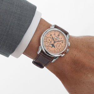 Patek Philippe Grand Complications 5270P-001 Perpetual Calendar Chronograph Platinum Salmon Dial (2020) — foto 2
