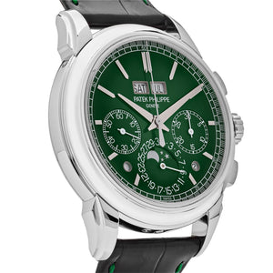 Patek Philippe Grand Complications 5270P-014 Perpetual Calendar Chronograph Platinum Green Dial — foto 5