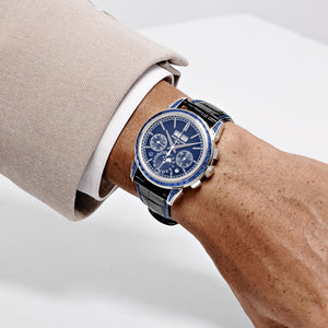 Patek Philippe Grand Complications 5271/11P-010 Perpetual Calendar Chronograph Platinum Baguette Sapphires — foto 2