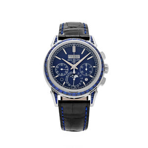 Patek Philippe Grand Complications 5271/11P-010 Perpetual Calendar Chronograph Platinum Baguette Sapphires — foto 1