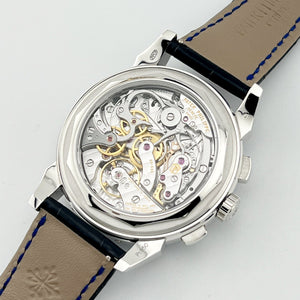 Patek Philippe Grand Complications 5271/11P-010 Perpetual Calendar Chronograph Platinum Baguette Sapphires — foto 10