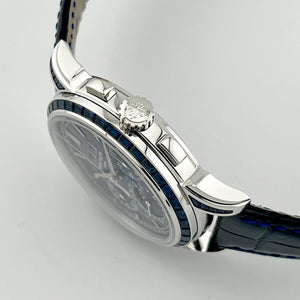 Patek Philippe Grand Complications 5271/11P-010 Perpetual Calendar Chronograph Platinum Baguette Sapphires — foto 7