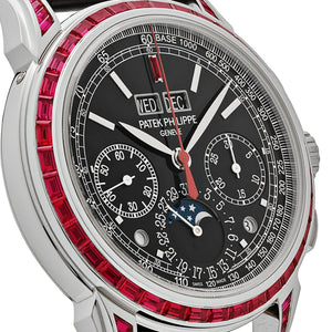 Patek Philippe Grand Complications 5271/12P-001 Perpetual Calendar  Platinum Black Dial Ruby Bezel — foto 5