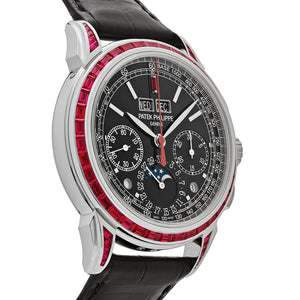 Patek Philippe Grand Complications 5271/12P-001 Perpetual Calendar  Platinum Black Dial Ruby Bezel — foto 4