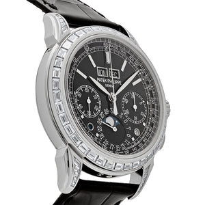 Patek Philippe Grand Complications 5271P-001 Perpetual Calendar Platinum Black Dial Baguette Bezel — foto 8