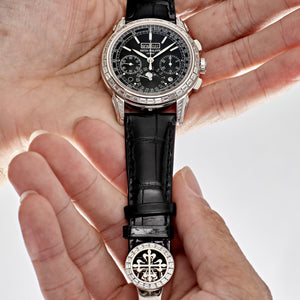 Patek Philippe Grand Complications 5271P-001 Perpetual Calendar Platinum Black Dial Baguette Bezel — foto 4