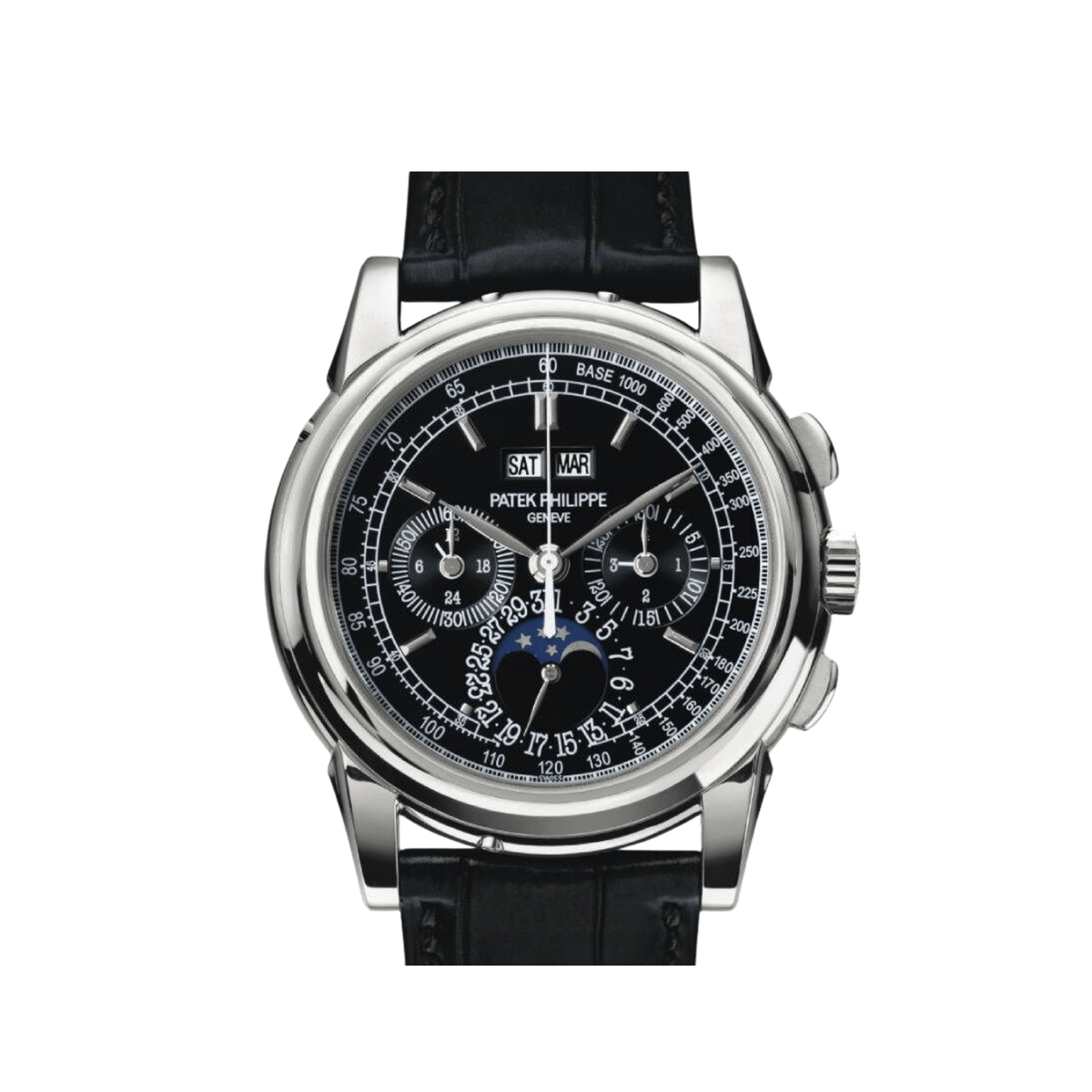 Patek Philippe Grand Complications 5970P-001 Perpetual Calendar Chronograph Platinum Black Dial