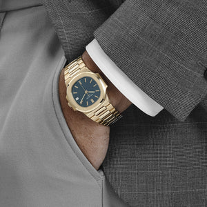 Patek Philippe Nautilus 3800/1 Yellow Gold Blue Dial — foto 3