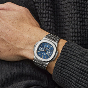 Patek Philippe Nautilus 5740/1G-001 'Tiffany & Co.' Perpetual Calendar Moon Phases White Gold Blue Dial — foto 2