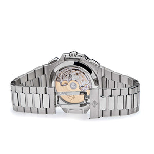 Patek Philippe Nautilus 5976/1G-001 '40th Anniversary' Chronograph White Gold Blue Diamond Dial Limited Edition — foto 5