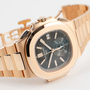 Patek Philippe Nautilus 5980/1R-001 Chronograph Date Rose Gold Black Dial (2020) — foto 7