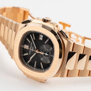 Patek Philippe Nautilus 5980/1R-001 Chronograph Date Rose Gold Black Dial (2020) — foto 6