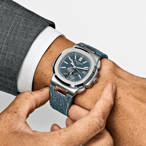 Patek Philippe Nautilus 5980/60G-001 'Denim' Flyback Chronograph White Gold Blue-Gray Dial (2026) — foto 2