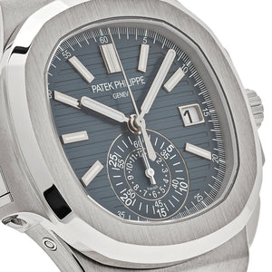 Patek Philippe Nautilus 5980/60G-001 'Denim' Flyback Chronograph White Gold Blue-Gray Dial (2026) — foto 4