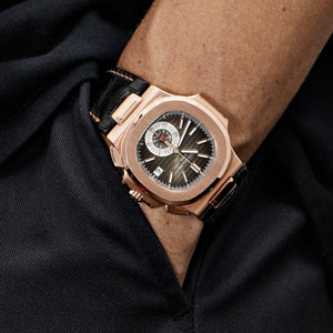 Patek Philippe Nautilus 5980R-001 Chronograph Rose Gold Brown Dial — foto 3